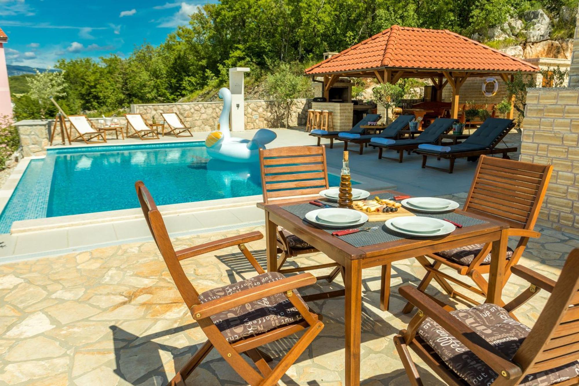 Luxury Villa Allen With Pool Klimno Cameră foto