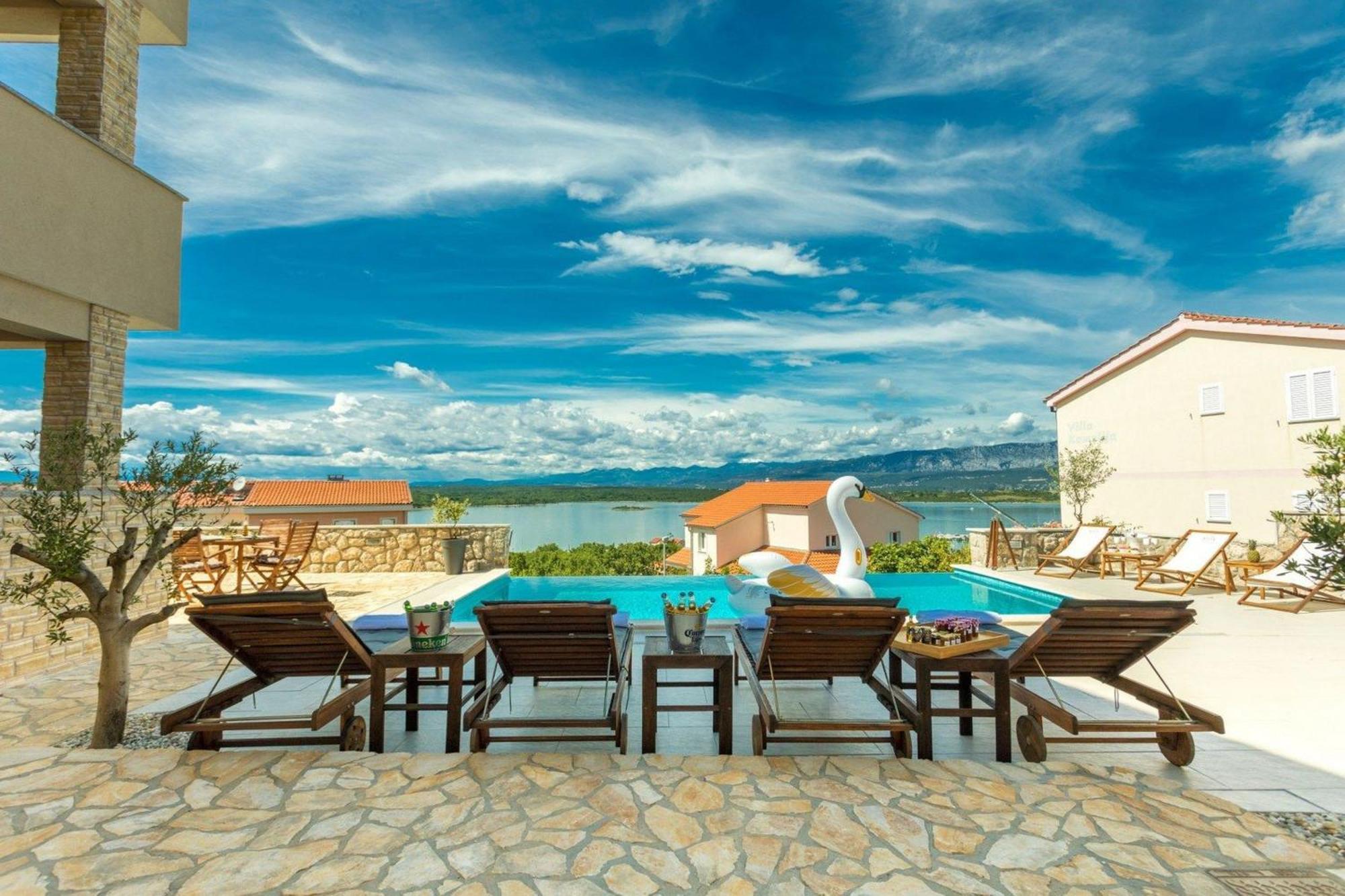 Luxury Villa Allen With Pool Klimno Cameră foto